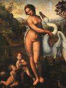  Leonardo  Da Vinci Leda oil on canvas